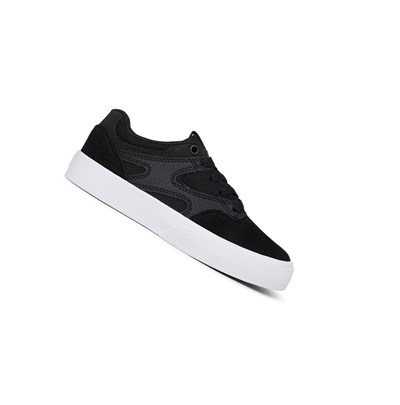 DC Kalis Vulc Skate Topanky Detske Čierne Biele | BT0973528