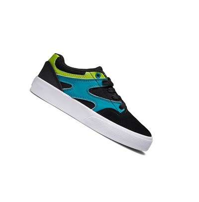 DC Kalis Vulc Skate Topanky Detske Čierne Zelene Oranžové | TA1576849