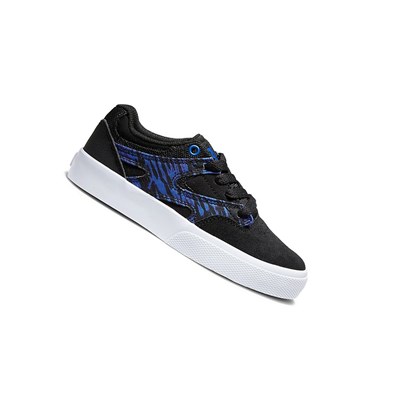 DC Kalis Vulc Skate Topanky Detske Čierne Kráľovská Modrá Červené | UF9417538