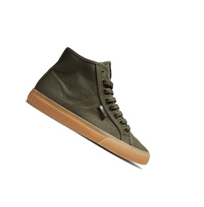 DC Manual High Top Duck Cloth Textilne Tenisky Panske Olivovo Zelená Zelene | XH2310864