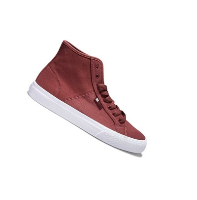 DC Manual High Top Textilne Abacá Tenisky Panske Bordove | SX8413569