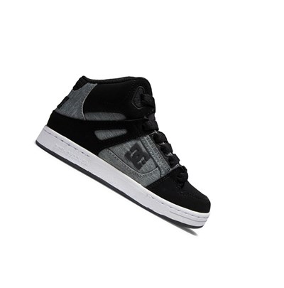 DC Pure High-Top Skate Topanky Detske Čierne Siva | HO4691735