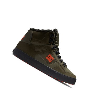 DC Pure Tenisky Panske Olivovo Zelená Oranžové | TJ1683754