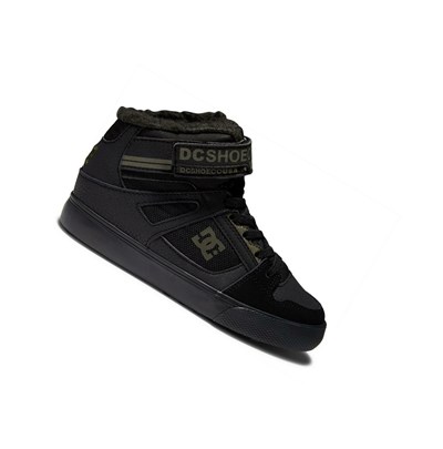 DC Pureized High-Top Boots Essentials Detske Čierne Olivovo Zelená | BG6859304